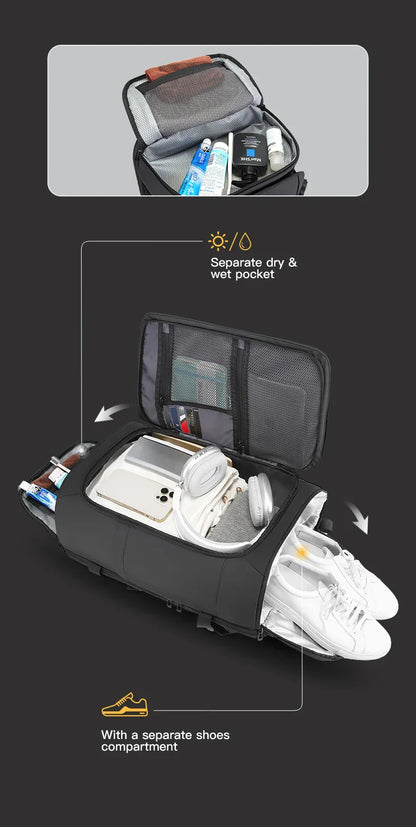 Carry On Backpack Cabin Bag Travel Backpack for Men Shoes Handle Luggage Leisure Laptop Backpack mochila para viaje cabina