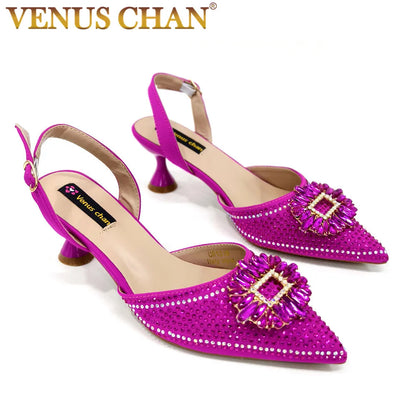 Sandálias Femininas Nigerianas de Alta Qualidade Estilo Italiano Sandálias Africanas Femininas Marca de Grife Sapatos de Luxo Sapatos Femininos 2025