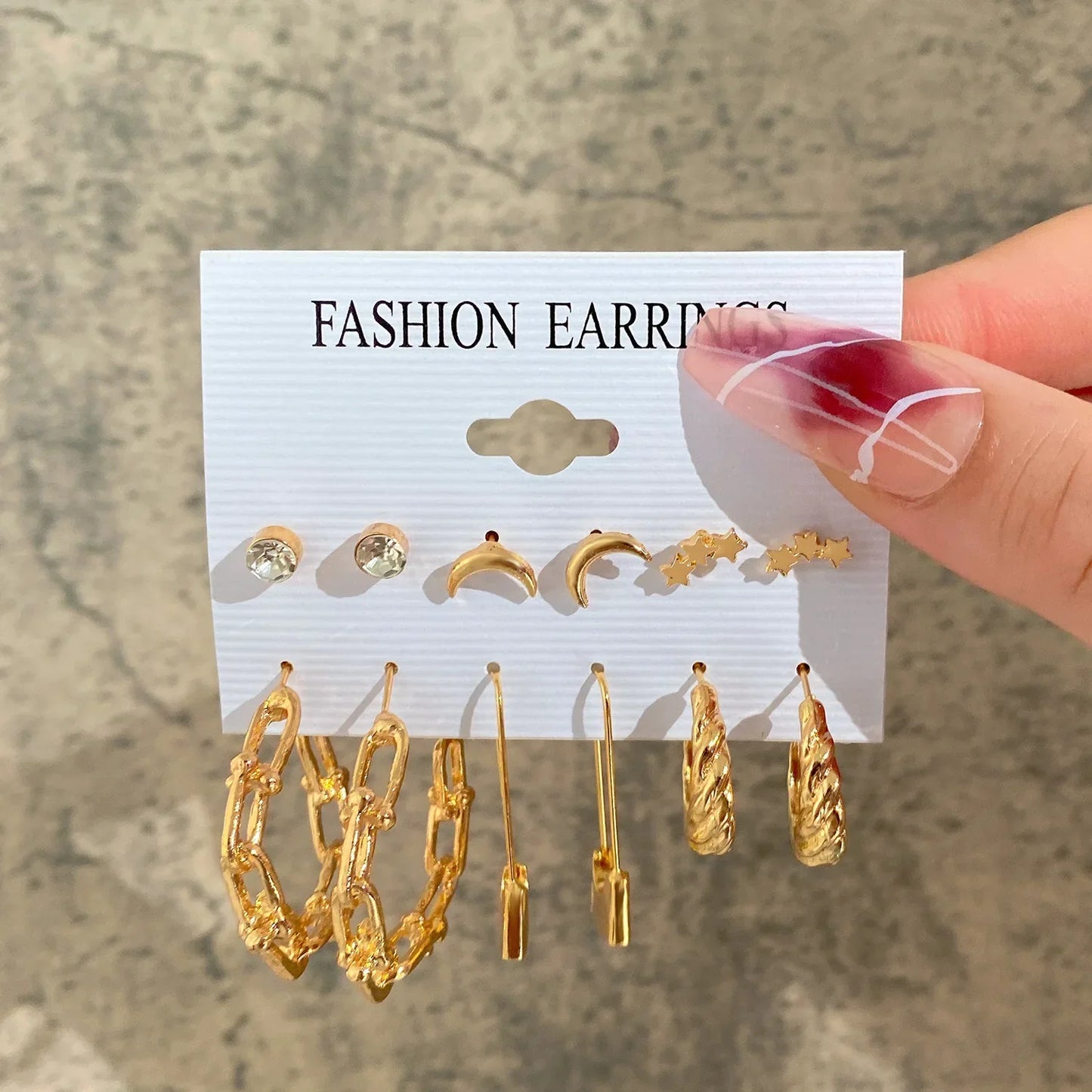 Fashionable Pearl Note Butterfly Geometric Tassel Stud Earrings Women Suit Elegant Charm Engagement Party Jewelry