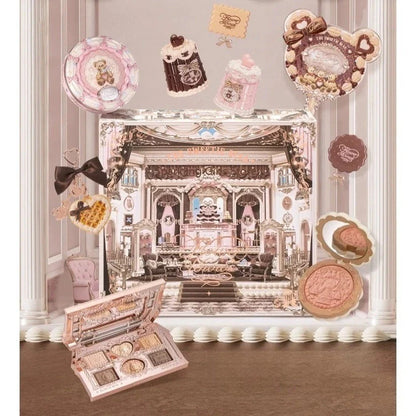 The Sweetie Bear 12 Parts Makeup Gift  Lip Glaze Blush Eye Shadow Concealer set Box