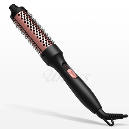 Curling Thermal Brush Double PTC Heated Curling Iron Brush Anti-Scald Round Brush 32mm Hair Curler Hot Volumizing Brush Styler