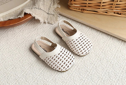 Baby Girls Shoes Braided Sandals for Girls Kids Fashion Hollow Out Leather Shoe Soft Sole Retro Princess Slippers Beach Shoes