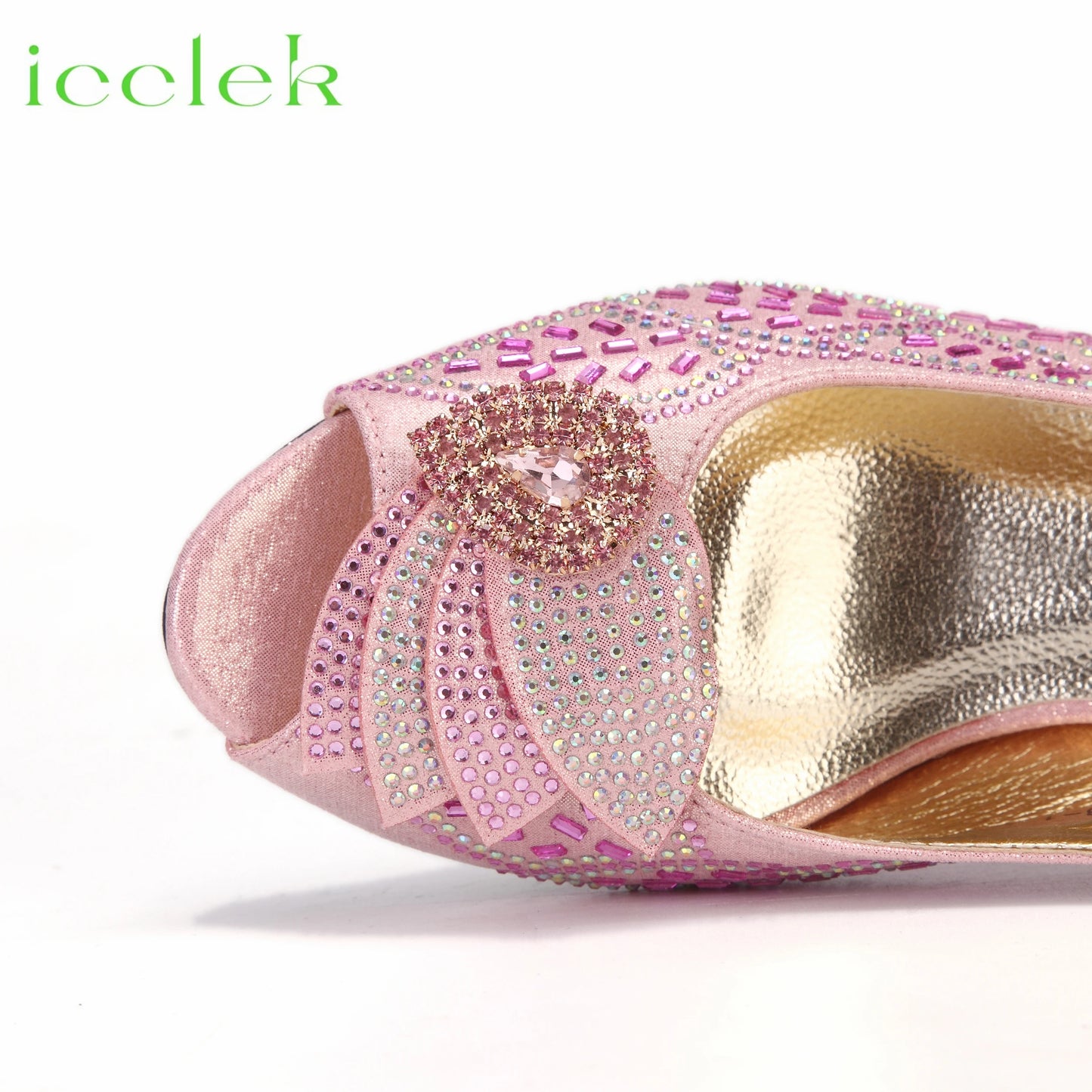 2023 Newest INS Style Brown Color Elegant Low Heels Nigeria Popular Design African Ladies Shoes And Bag Set for Wedding Party