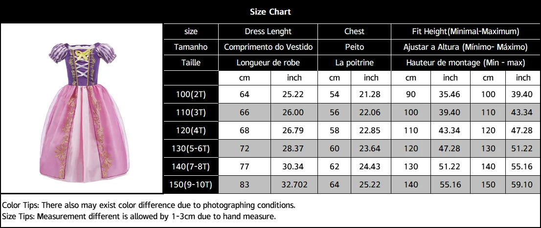 Jasmine Rapunzel Snow Queen Elsa Princess Dress Girl Mesh Sequin Dress Kids Cosplay Belle Aurora Costumes Carnival Party Gowns