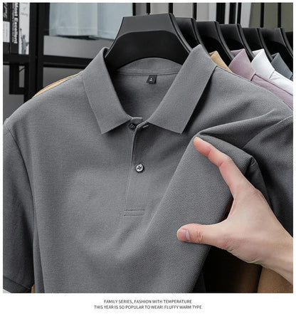 Men's 100% Cotton Polo Shirt - Summer Casual Breathable Tee,19 Colors,Ideal for Golf and Sports,Business Casual,Silk-Like Finish