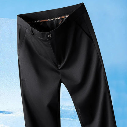 Mens Business Casual Pants Elastic Dress Pants Classic Fit Men Formal Suit Pants Navy Trousers M-3XL