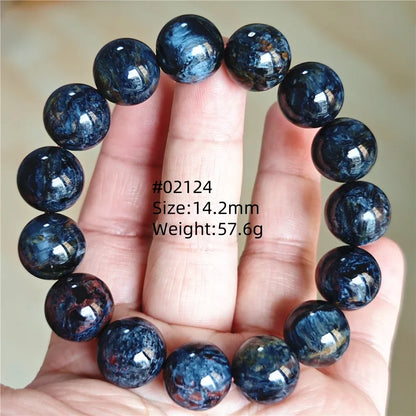 Natural Blue Pietersite Bracelet Women Men Beads Round Beads Chatoyant Cat Eye Fire Pietersite Namibia AAAAAA