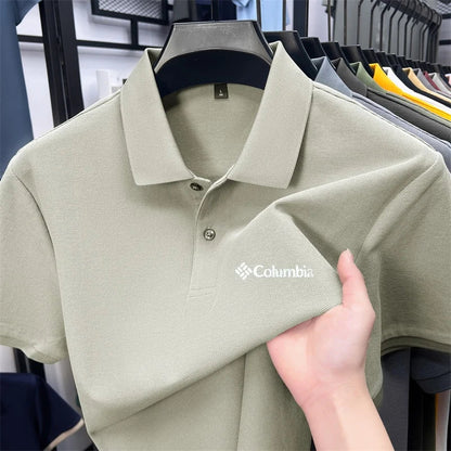 Cotton100% Men's Summer Luxury High Quality Short Sleeves Polo Shirt Letter Printing 25colors Brand T-Shirt Business Men's Wear