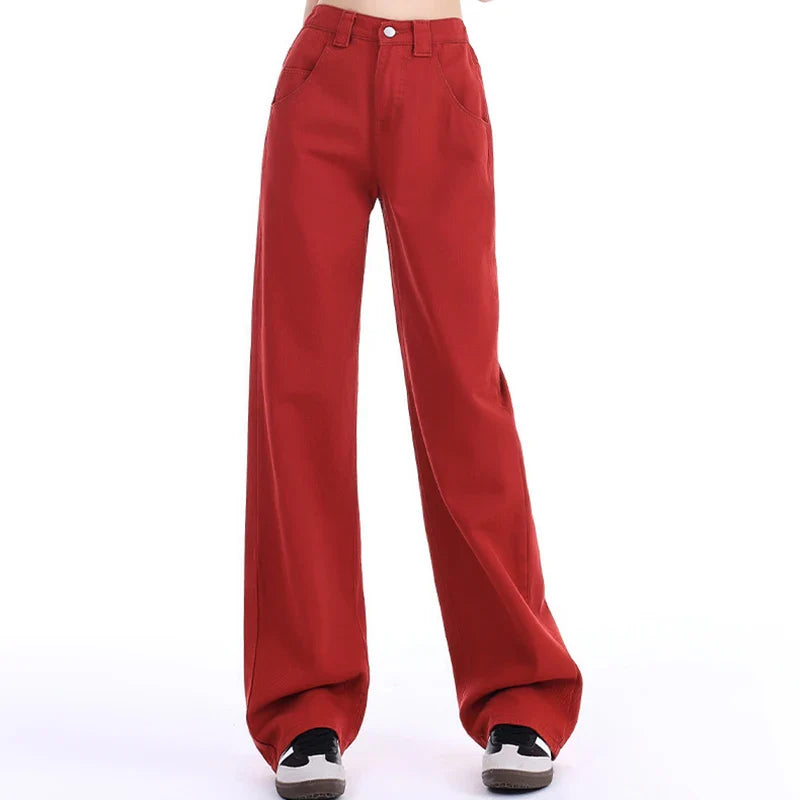 Women High Waist Jeans Female High Street Denim Pants