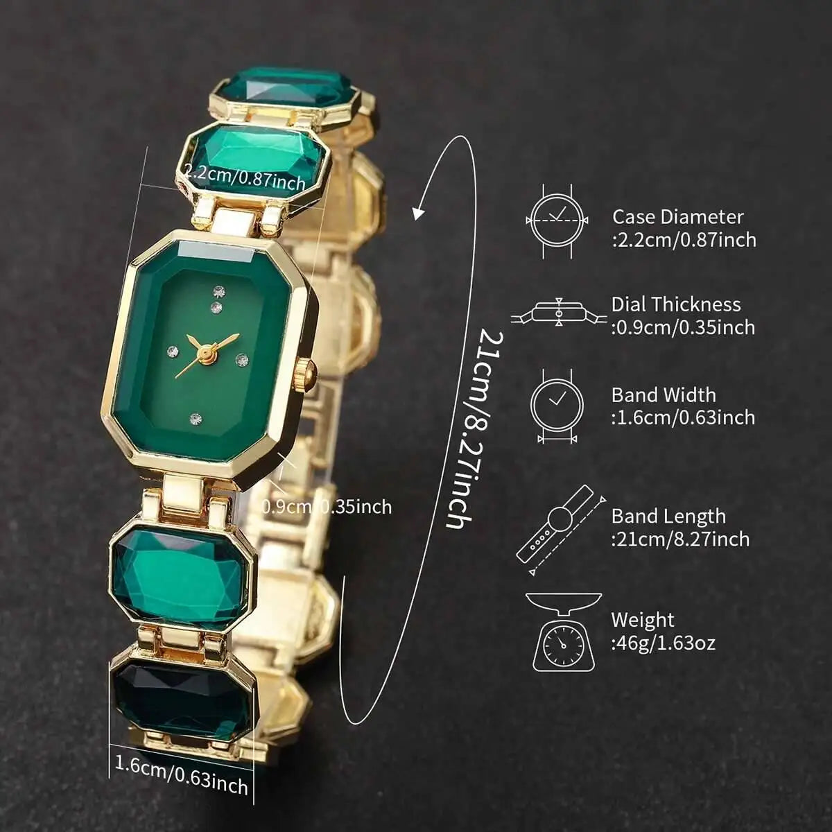 Elegant Women Watches Fashion Rectangle Dial Quartz Wrist Watches Girls Clock Reloj Hombre（Without Box）