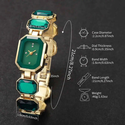 Elegant Women Watches Fashion Rectangle Dial Quartz Wrist Watches Girls Clock Reloj Hombre（Without Box）