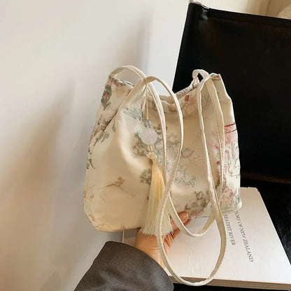 Hot Selling Chinese Style Embroidered Fashionable Women's Shoulder Bag 2026 Summer New Trend Large Capacity Handbag