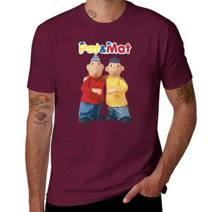 Pat & Mat T-Shirt customs quick drying blacks sports fans mens vintage t shirts