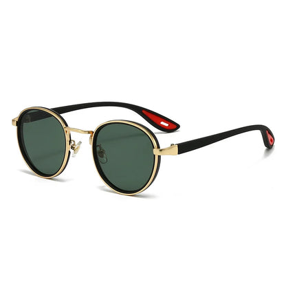 Vintage Designer Outdoor Sunglasses Men Round Fashion Plastic Titanium High Quality Sun Glasses Man UV Protection Glasses Woman