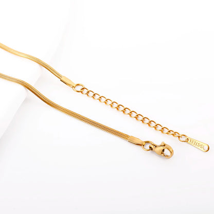 5pc 18K Gold Color PVD Plated Stainless Steel Cuba Cross O Ripple Twisted Chain Necklace Adjustable Chain DIY Necklace Wholesale
