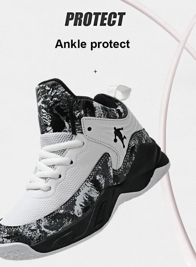 Basketball Shoes for Kids Sneakers New Boys Brand Thick Sole Non-slip Children Sports Shoes Child Boy Basket Trainer Shoes
