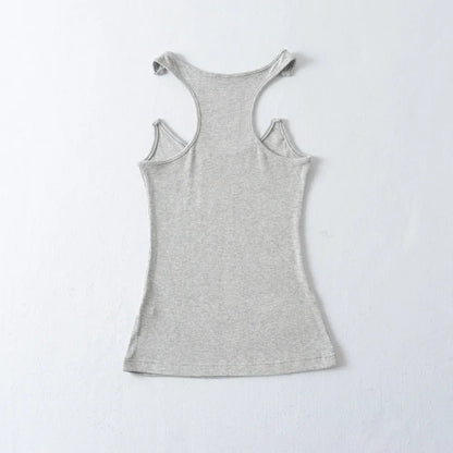 Women Ypro Ribbed Invisible Strap Tank Top Camis Tee