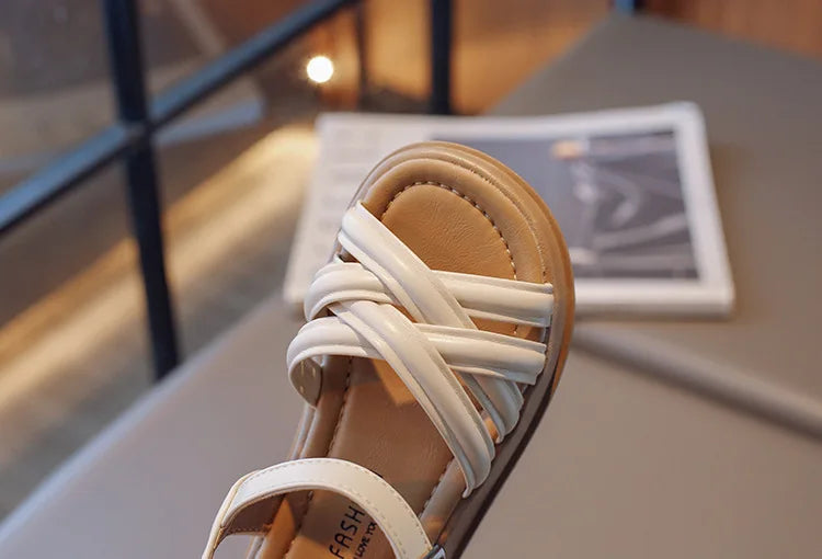 2026 Elegant Summer New Style Korean Version Princess Children's Sandals Elegant Open Toe Stylish Versatile Cute Student Sandals