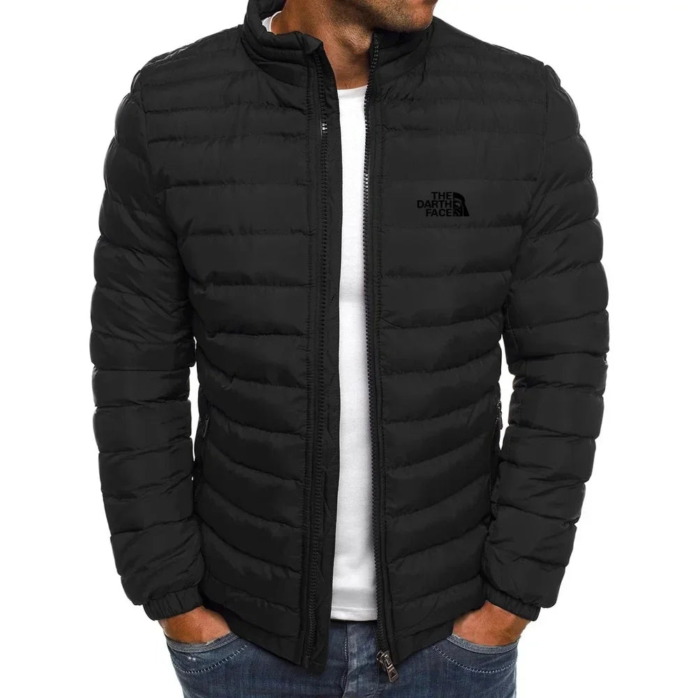 Men's Stand up Collar Zipper Warm Business Slimming Fishing Coat