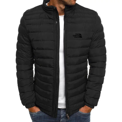 Men's Stand up Collar Zipper Warm Business Slimming Fishing Coat