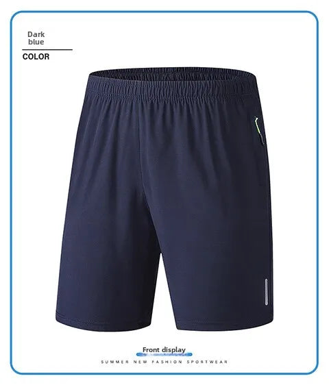 2025 New Trendy Ice Silk Quick-Dry Casual Outdoor Sports Shorts for Men - Large Size 5-Inch Shorts, Breathable & Comfortable