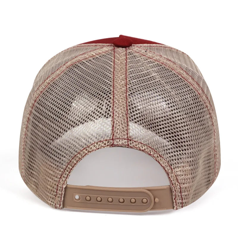 Blank 5 Pane Mesh Baseball Cap Mens And Women Curved Snapback Hats Summer Sunshade Sun Hat Simple Trucker Cap gorras casquette