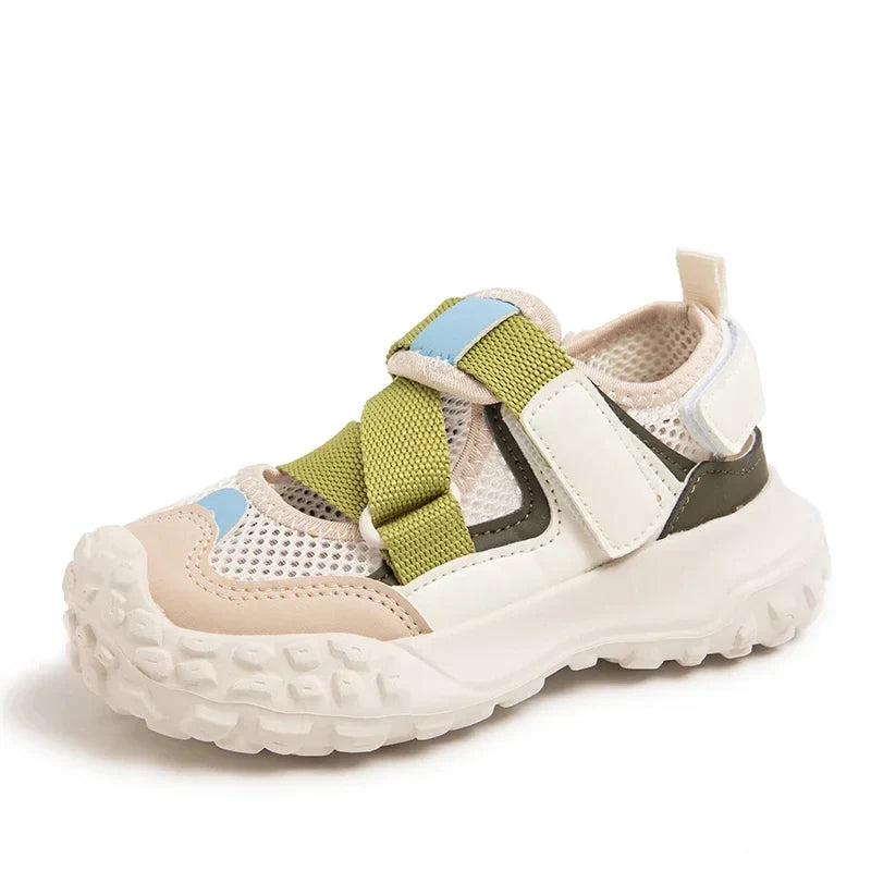 Children Sports Sandals 2024 Summer New Girls Mesh Running Shoes Kids Fashion Versatile Princess Sports Shoes Wear-resistant