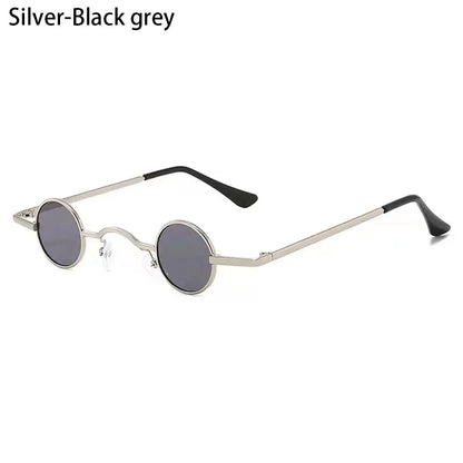 Small Round Rock Punk Sunglasses for Women Men Ultra Metal Frame Hip Hop Sun Glasses Candy Color Fashion Shades Driving Eyewear