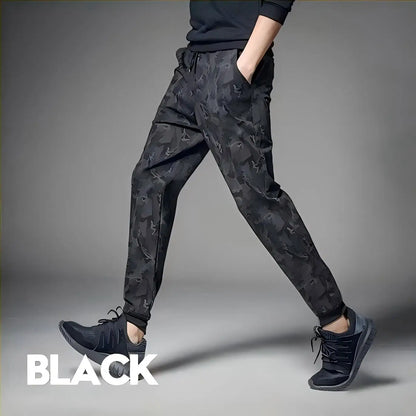 2025 new Running Sweatpants Men Camouflage Elasticity Cargo Pants Drawstring Multi Pockets Bottoms Casual Jogger Trousers M-5XL