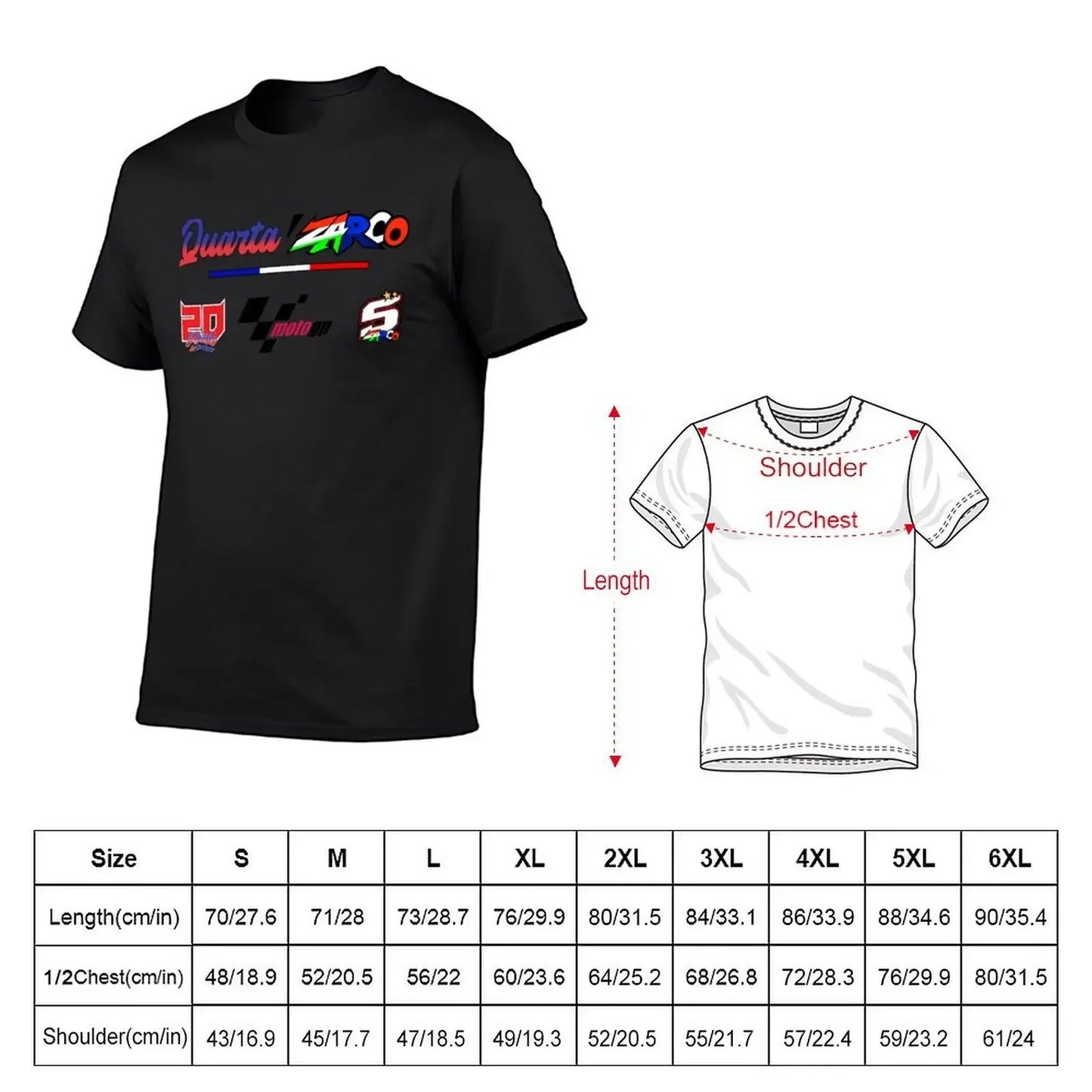 Quartararo x Zarco T-Shirt aesthetic clothes plus size tops vintage clothes cotton graphic tees mens t shirt graphic