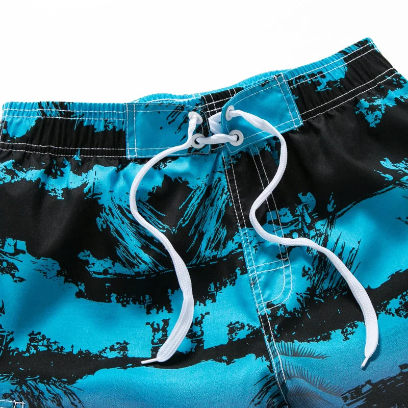 Summer Men's Beach Shorts Printing Casual Loose Hawaii Quick Dry Board Shorts Bermuda Surf Board Shorts Mens Short Pants