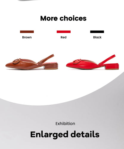 Women's Sandals 2024 New Black Pointed Flat bottomed loafers Simple Black Business Women's Shoes