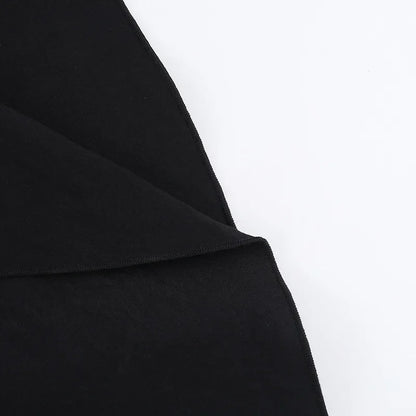 Goth Dark Acubi Fashion Black Swing A-line Skirt Punk Grunge Metal Buckle Streetwear Bandage Skirts Mall Gothic Alt Clother