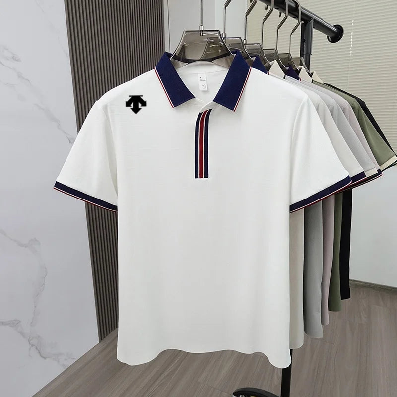 Luxury fashion brand summer designer new exquisite embroidered polo shirt personalized men's comfortable breathable short sleeve
