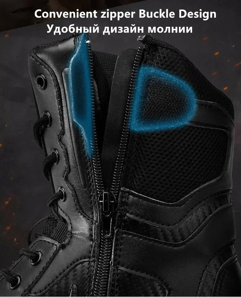 High-Top Work Boots Indestructible Safety Shoes Men Steel Toe Shoes Puncture-Proof Sneakers Male Shoes Men Non Slip Work Shoes