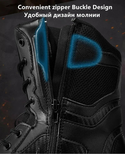 High-Top Work Boots Indestructible Safety Shoes Men Steel Toe Shoes Puncture-Proof Sneakers Male Shoes Men Non Slip Work Shoes
