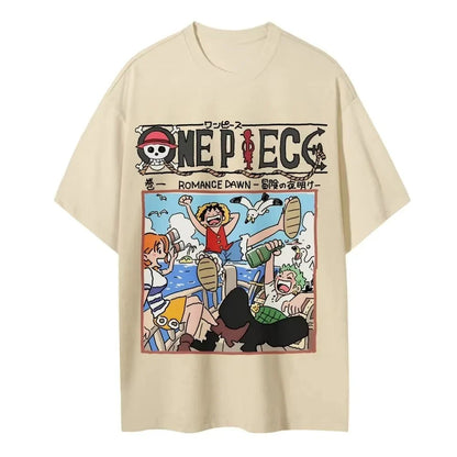 Anime Peripheral Men's T Shirts Y2k Clothes Oversized Cotton Women's Short Sleeve Graphic Tee Top Harajuku