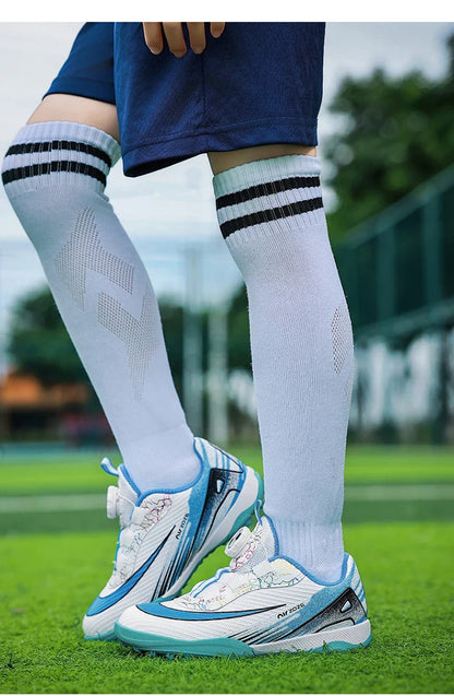 New Football Field Boots Boys Girls Indoor Society Football Shoes Futsal Non Slip Professional Fast Kids Soccer Cleats Sneaker