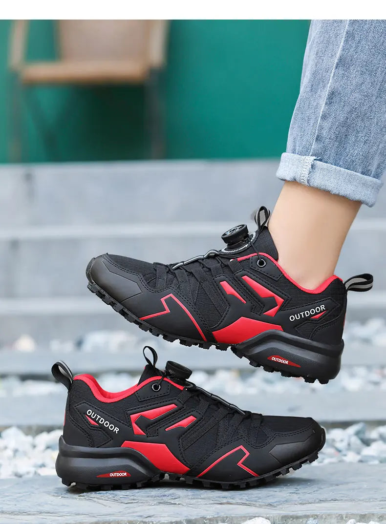 Men's Casual Sports Shoes Size 40-47 Rotating Lace-Up Men's Shoes Outdoor Non-Slip Breathable Comfortable Men's Sports Shoes