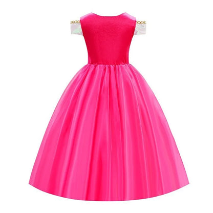 Girls Sleeping Beauty Aurora Cosplay Princess Dress Kids Rapunzel Frozen Elsa Cinderella Costume Party Clothing 2-12Years