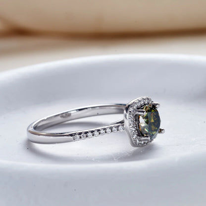 S925 Sterling Silver jewelry for women 1 carat moissanite diamond 3 pieces set necklace ring earrings wedding party
