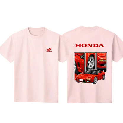 Honda 2026 Hot Selling Stylish New Comfortable Printed Loose Breathable Summer Motorcycle Racing Men's T-Shirt