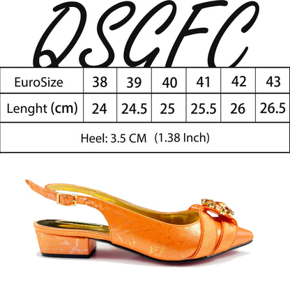 Queena Yan Elegant Pink Rhinestone Low-Heel Shoes & Handbag Set – Luxury Wedding & Party Accessories
