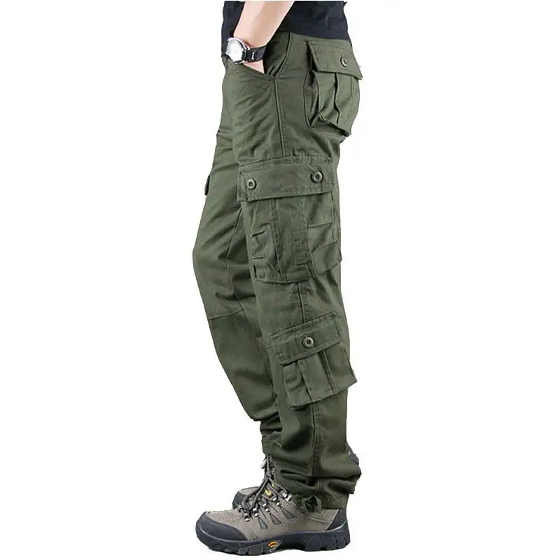 Men Pants Tactical Camouflage Overalls High Quality Cotton Multi-Pocket Trousers Sports Training Work Pants Joggers Men Clothing