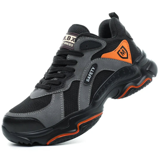 Fashion Sports Shoes Work Boots Puncture-Proof Safety Shoes Men Steel Toe Shoes Security Indestructible Protective Shoes