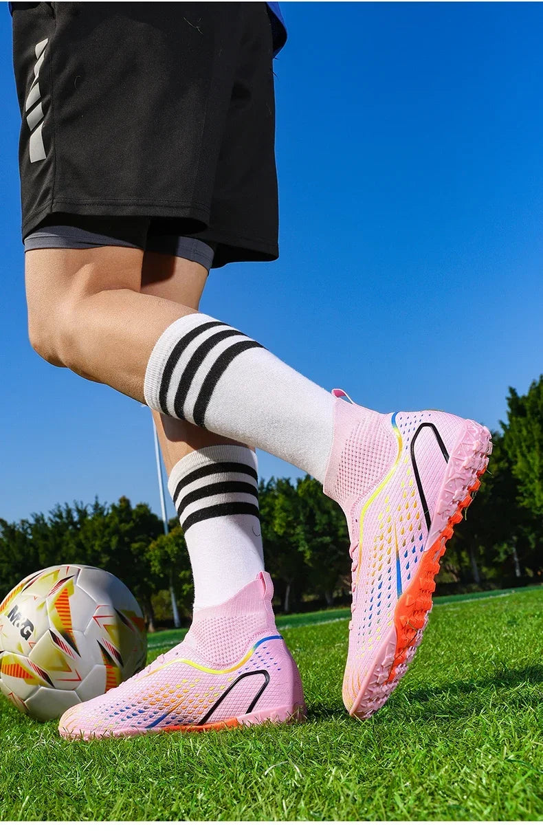 Soccer Shoes FG/TF Man Outdoor Training Football Boots Woman Sneakers Ultralight Non-Slip Sport Turf Soccer Cleats Large Size