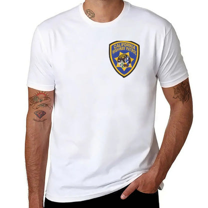 New California Highway Patrol T-Shirt kawaii clothes tees mens funny t shirts