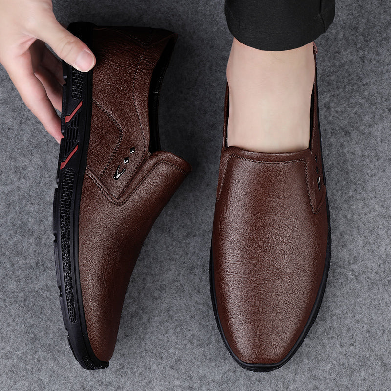 Leather Men Casual Shoes Breathable Soft Sole Office Loafers Shoes Men Designer Shoes