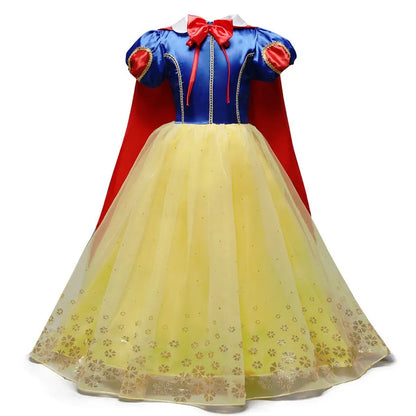 Vestido de Criança Branca de Neve Cinderela Aurora Anna Elsa Fantasia Menina Cosplay Vestido Infantil Encanto Mirabel Pequena Sereia Roupas de Halloween