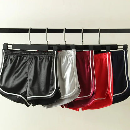New 2023 Women Shorts Summer Silk Slim Beach Casual White Egde Shorts Hot